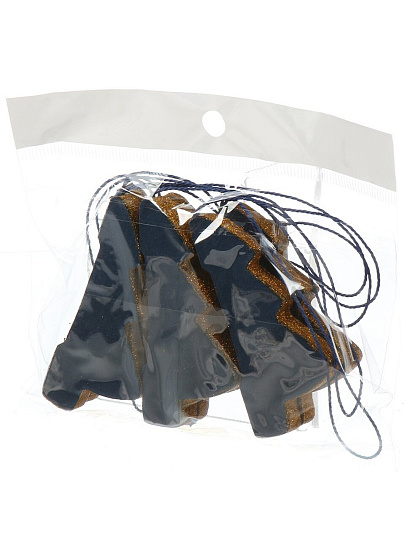 Елочное украшение Елка, 6 шт, синий с блеском, бумага, Y4-9810