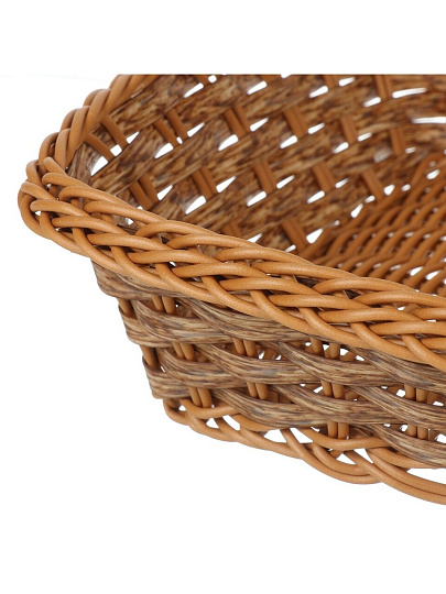 Корзина декоративная 23х23х8 см, квадратная, плетеная, Y4-8904