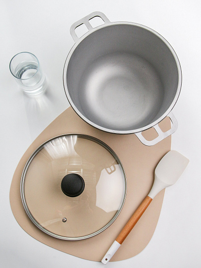 Казан алюминий, 5 л, с крышкой, крышка стекло, Нева Металл Посуда, Н0850д