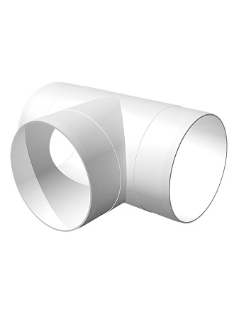 Тройник вентиляционный пластик, установочный диаметр 100 мм, ERA, 10ТП