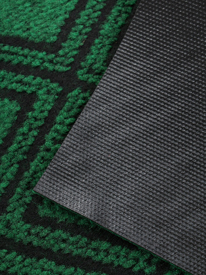 Коврик придверный, 60х90х70 см, прямоуг, 100% полиэстер, влаговпит, зелен., ромб, Жаккард , HP-3616