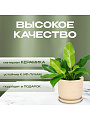Горшок керамика, 0.9 л, 12х12 см, бежевый, Галактика №2, 008652 - фото 2