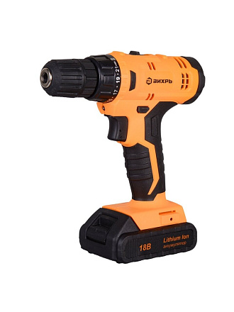 Дрель-шуруповерт аккумуляторный, Вихрь, ДА-18Л-2К, 18 В, кейс, 72/14/9