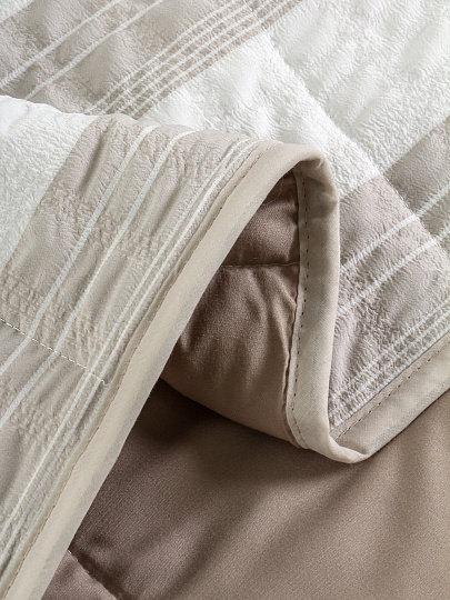 Покрывало евро, 220х240 см, 100%пэ, Silvano, Аура, бело-беж