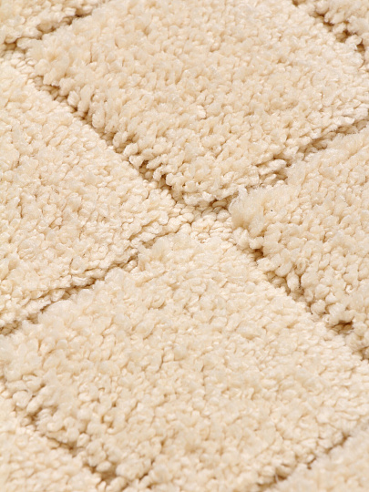 Коврик для ванной, 0.5х0.8 м, полиэстер, молочный, Silvano, Клетка, Y4-11464