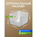 Корзина для хранения, 10 л, 25х29.4х18 см, прямоугольная, пластик, белая, Violet, Лофт, 850006 - фото 2
