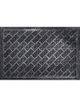 Коврик придверный, 45х75 см, прямоугольный, ПВХ, латексная пропитка, черный, без рисунка, Игольчатый, 93719
