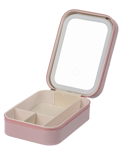 Зеркало-органайзер 16.5х11.5х6 см, розовое, Y4-11507