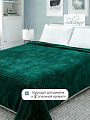Плед евро, 200х220 см, велсофт, 100% полиэстер, Silvano, №94, изумруд - фото 3