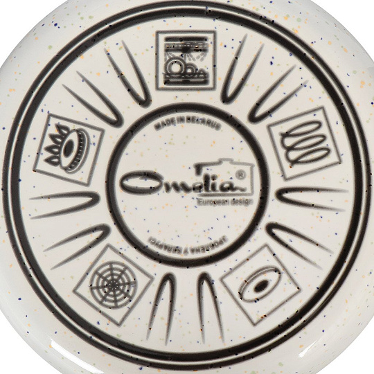 Кастрюля эмалированная сталь, 1.5 л, крышка стекло, Сантэкс, Гранит цветной, 1-2215411, индукция