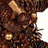 Венок рождественский 35 см, с шишками, золото, SYSGZSB-4623070 - фото 2