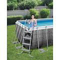 Бассейн каркасный Bestway, 412х201х122 см, Power Steel Rectangular, 56722BW, фильтр-насос, лестница, 8124 л, поплавок-дозатор - фото 7