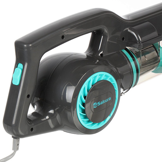 Пылесос вертикальный, Sakura, SA-8317GT, 800 Вт, с контейнером, 0.9 л, сухая уборка, серый-тиффани