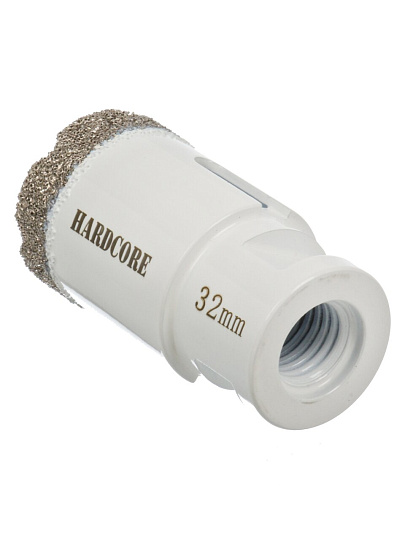 Коронка алмазная, по керамограниту, Hardcore, М14, диаметр 32 мм, для УШМ, 155032