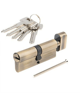 Личинка замка двери Apecs, SM-80-C-AB, 32121, 80 мм, с заверткой, бронза