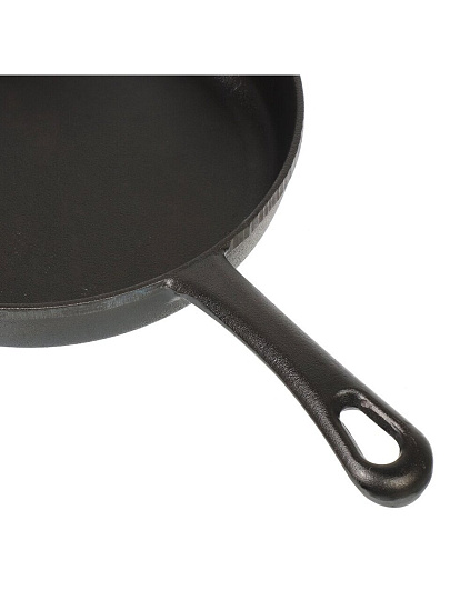 Сковорода чугун, 24 см, Гардарика, литая ручка, с ушком, индукция, 00124