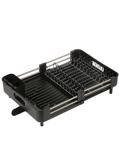 Сушилка для посуды, нержавеющая сталь, с поддоном, раздвижной, 49х34х12 см, B080029