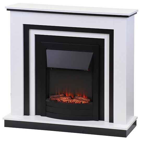 Электрокамин Bronx, Spark, белый с черным, Spark, эксклюзив, сборный портал