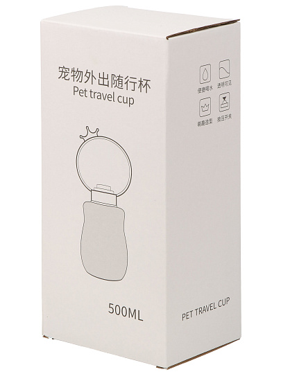 Поилка для животных Y4-11423, полимер, 0.36 л, переносная