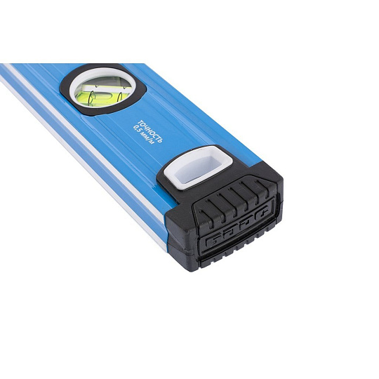 Уровень алюминиевый, 800 мм, профиль 1,6 мм, фрезерованный, заглушки, 3 глазка, Барс, 34424