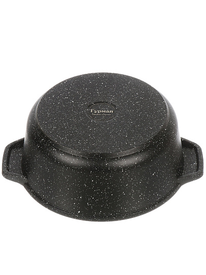 Кастрюля алюминий, антипригарное покрытие, 2 л, крышка стекло, круглая, Гурман, Fit