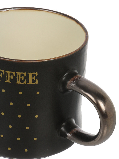 Кружка фарфор, 390 мл, But First Coffee, Lefard, 260-971, черная