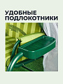 Качели садовые 3-местные, 238.2х136х165 см, 350 кг, Прага, раскладываются в кровать, с москитной сеткой, зеленые, подушка, A54G.605, металл - фото 2
