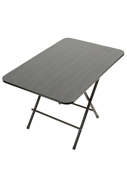 Стол 75х50х50 см, складной, прямоугольный, металл, столешница МДФ, черный, Green Days