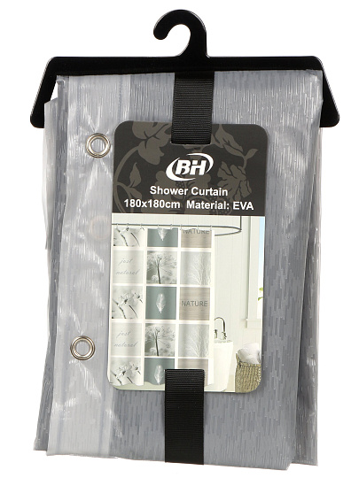 Штора для ванн 180х180 см, Peva, Серый глянец, Y4-11165