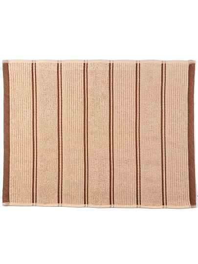 Набор полотенец кухонных 2 шт, 40х50 см, махровый, 100% хлопок, 420 г/м2, Silvano, Aura, бежево-коричневый, полосы, Узбекистан