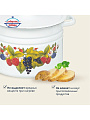 Кастрюля эмалированная сталь, 8 л, крышка сталь, с декором, цилиндрическая, Сибирские товары, С1620/.3/*67/.3*119/*78/39, в ассортименте - фото 5