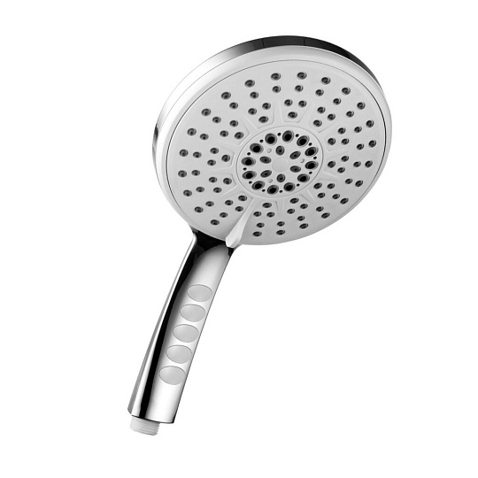 Лейка для душа, пластик, 15х30 см, 6 режимов, круглая, хром, Lemark, LM0814C