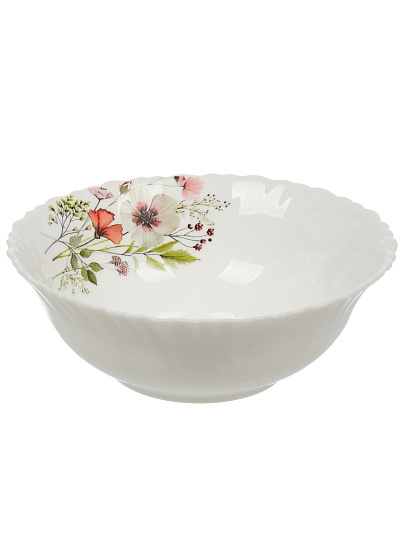 Салатник стеклокерамика, фигурный, 15х6 см, 0.4 л, Сухоцветы, МФК, MFK21181