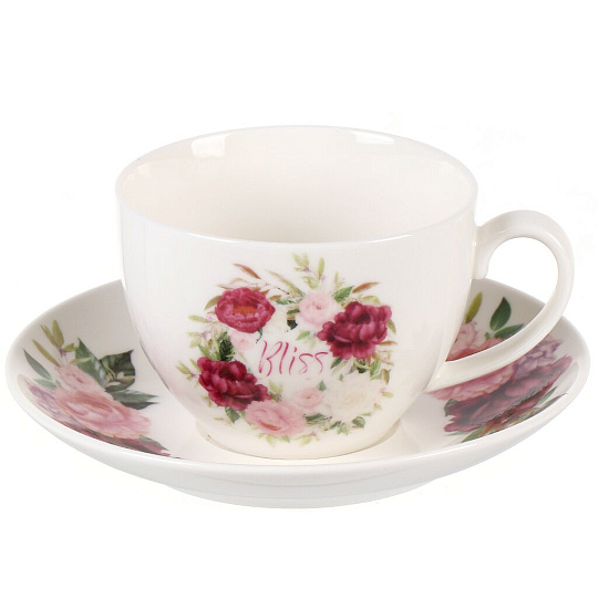 Чайная пара керамика, 2 предмета, на 1 персону, 280 мл, Daniks, Bliss