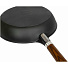 Сковорода чугун, 24 см, Manoli, С24-02, съемная ручка, с деревянной ручкой - фото 4