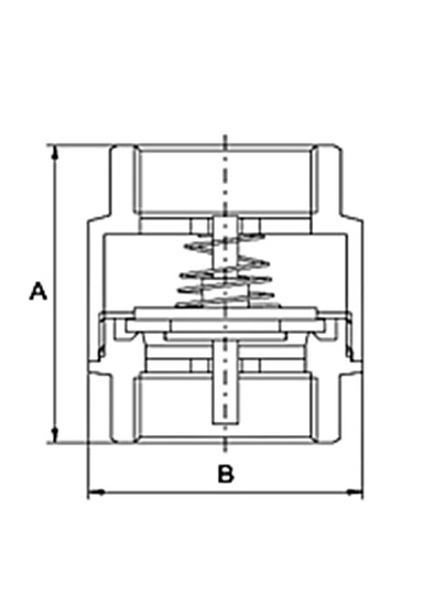 Клапан обратный 1/2'', г-г, шток пвх, ProFactor