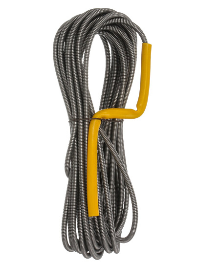 Трос сантехнический канализационный, диаметр 6 мм, пружина, 1 мм, 10 м, СантехКреп, 3.1.2.7.