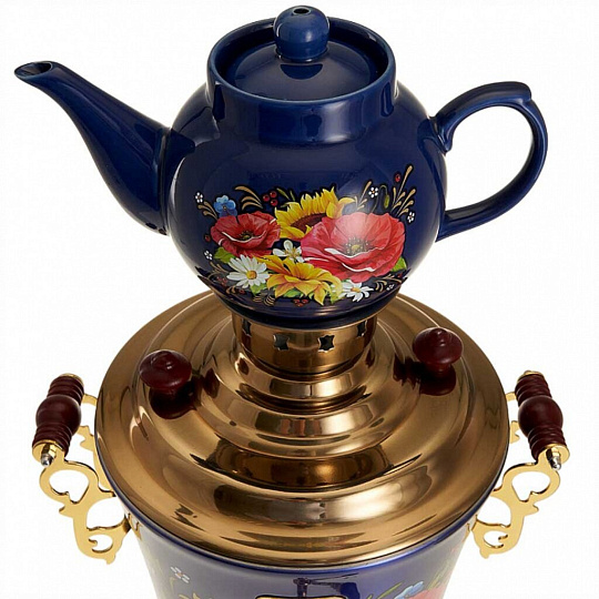 Самовар электрический Яромир, Маки ЯР-1803, 4 л, 2300 Вт, скрытый нагревательный элемент, металл