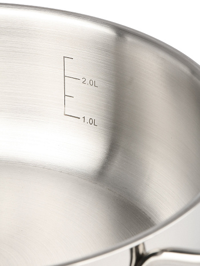 Жаровня нержавеющая сталь, 24 см, 3.5 л, RasheL, R-1/248, с крышкой, индукция