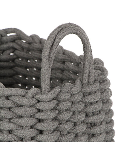 Корзина 34х26х30 см, прямоугольная, плетеная, серая, Y4-8942