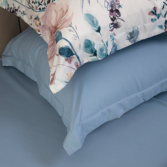 Постельное белье 2-спальное, простыня 220х240 см, 2 наволочки 70х70 см, пододеяльник 175х220 см, Mcotton, микросатин, Лучиано