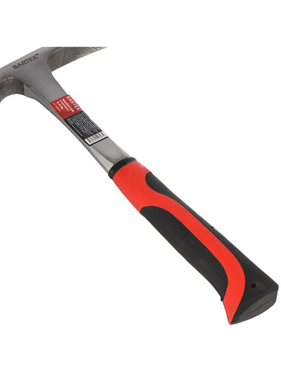 Молоток каменщика цельнометаллический, Bartex, рукоятка двухкомпонентная, обрезиненная, 0.6 кг, BH-600