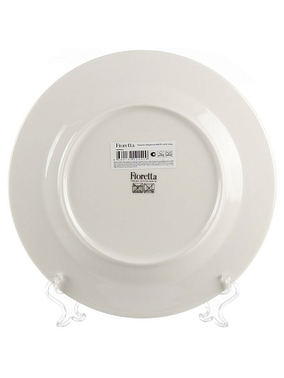 Тарелка обеденная, фарфор, 25 см, круглая, White Lace, Fioretta, TDP670