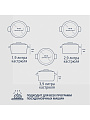 Набор посуды нержавеющая сталь, 6 предметов, кастрюли 1.9, 2.9, 3.9, DNN3, SD-A17-6 - фото 2