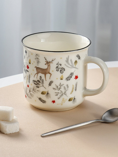 Кружка керамика 400 мл, Зимняя сказка, в асс, BR562/3828