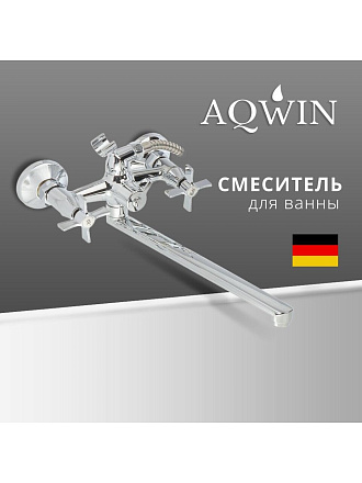 Смеситель для ванны, Aqwin, с кран-буксой, хром, A23315