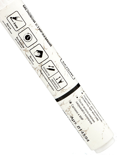 Маркер меловой для временной разметки, стираемый, белый, Lekon, Mel, 14594