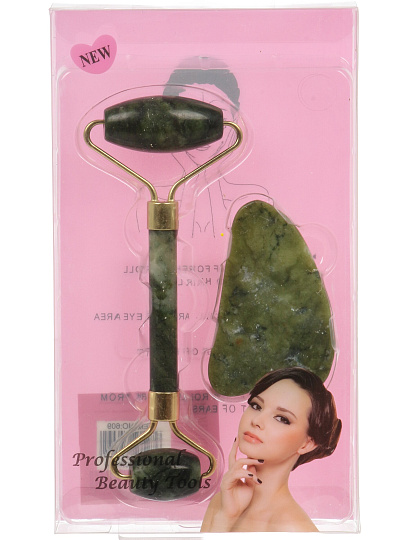 Набор для ухода за лицом, камень, роликовый массажер и гуаша, Y4-11511