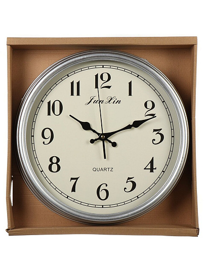 Часы настенные, кварцевые, 37 см, круглые, пластик, стекло, Y6-6088