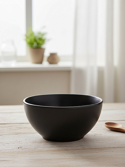 Салатник керам, кругл, 15х8 см, 0.77 л, ELSA, Elrington, 235-61003, чер